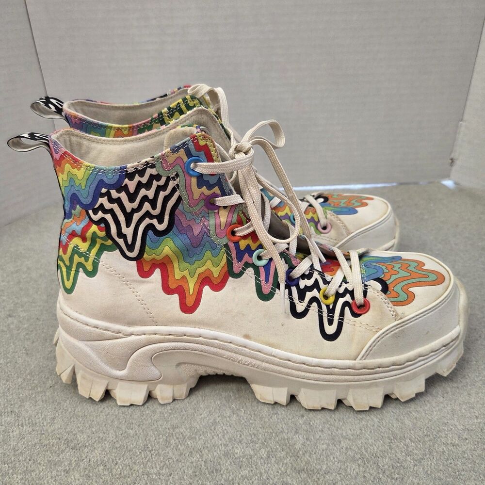 Skechers JEN STARK HiRyze Drip Boots Color Your World Women Size 11 Chunky Pride